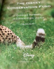 Disney Enterprise Editions Conservation Fund John Baxter HCDJ 1st Edition 2016