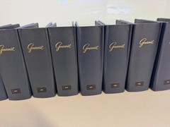 Vintage Gourmet Magazine Bound Volumes Blue Hardcover Kitchen Library Set