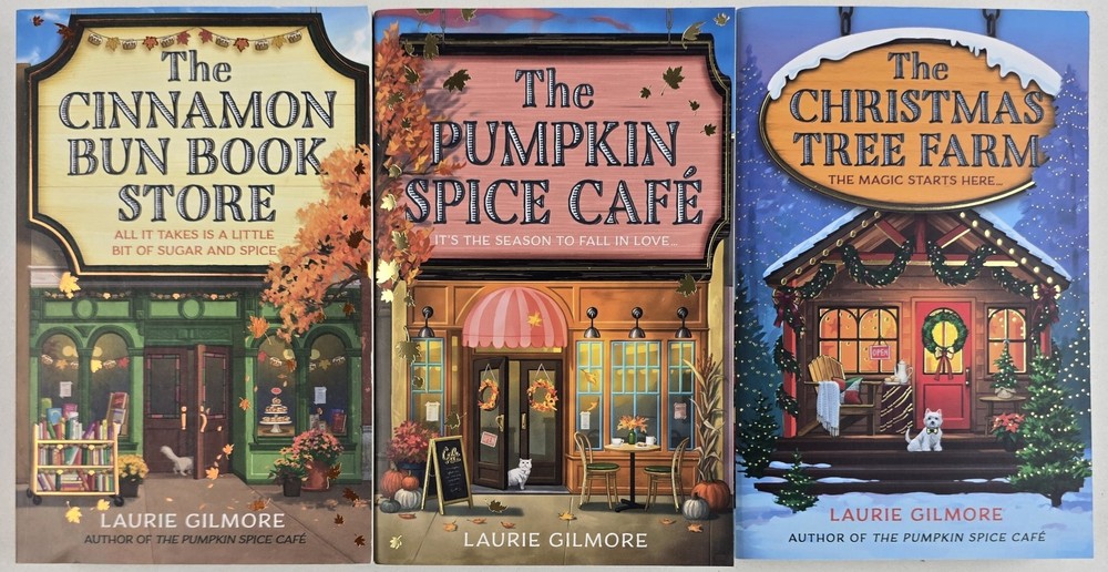 Laurie Gilmore Lot Of 3- The Pumpkin Spice Café, The Cinnamon Bun Book Store…