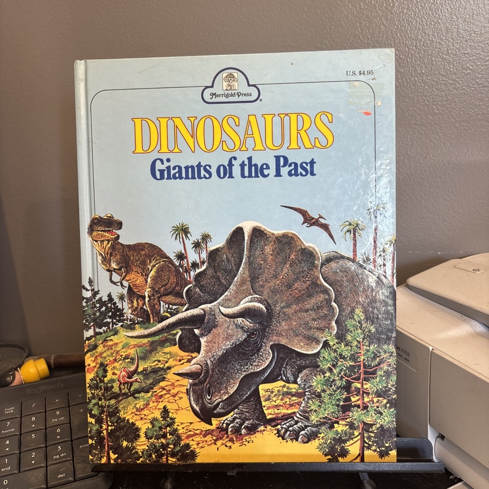 RARE! Merrigold Press Dinosaurs Giants Of The Past 1974 Hardcover Vintage VG
