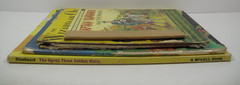 Lot of 4 VTG Books for Crafting~Decor~Wall Art~Wizard of Oz~Bluebeard~Three Pigs