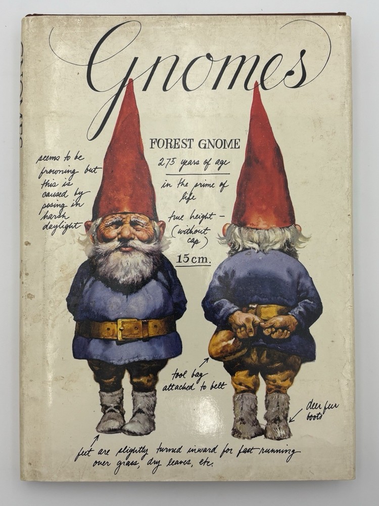 GNOMES Wil Huygen Illustrated HC 1977 Hard Cover With Dust Jacket