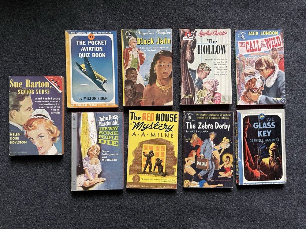Vintage Paperbacks 50s 60s Lot x 9 POCKET BOOK Varia