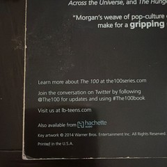 The 100 by Kass Morgan Paperback Young Adult Sci-Fi Novel Hachette 2014