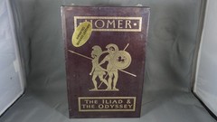 (Sealed)1999 HOMER The Iliad & The Odyssey BARNES & NOBLE Genuine Bonded Leather