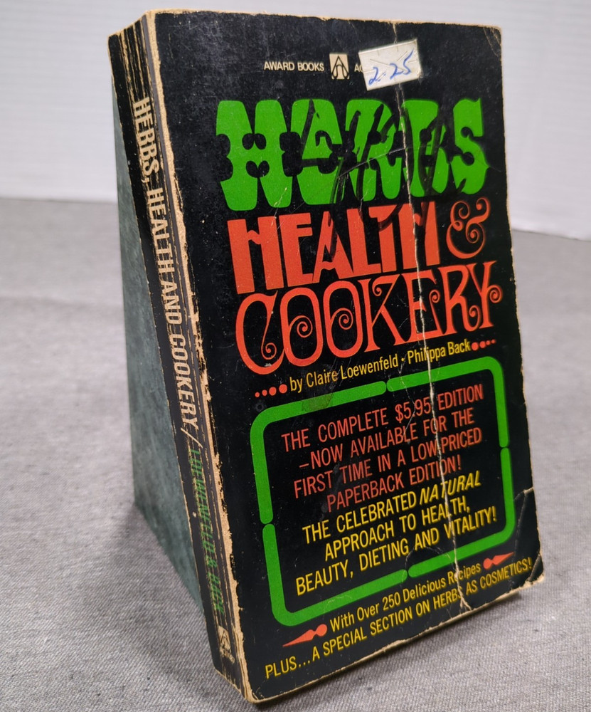1967 Herbs Health & Cookery VTG Cookbook by Claire Loewenfeld & Phillipa Back PB