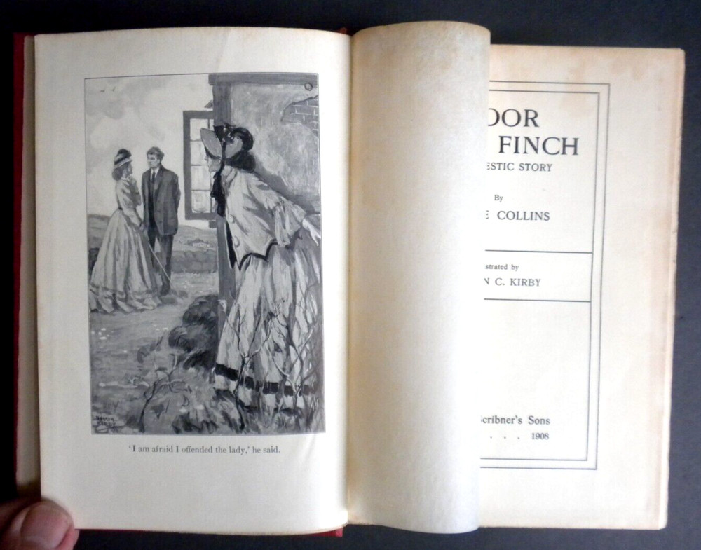 POOR MISS FINCH 1908 Scribners hardcover by WILKIE COLLINS 552 pages 1st ed thus