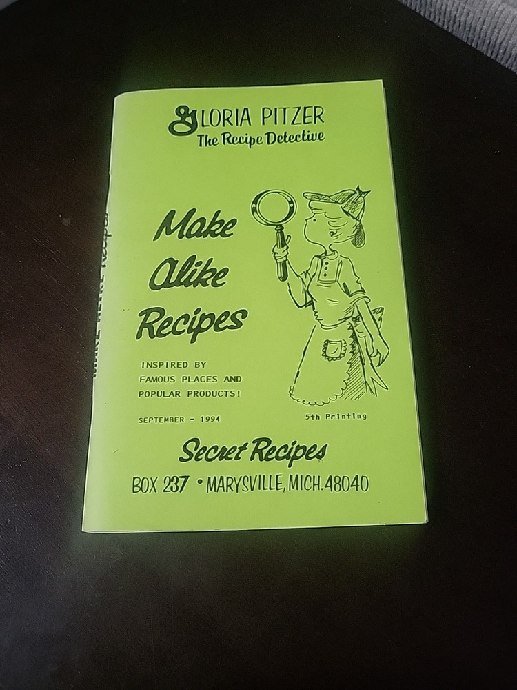Gloria Pitzer The Recipe Detective 1994
