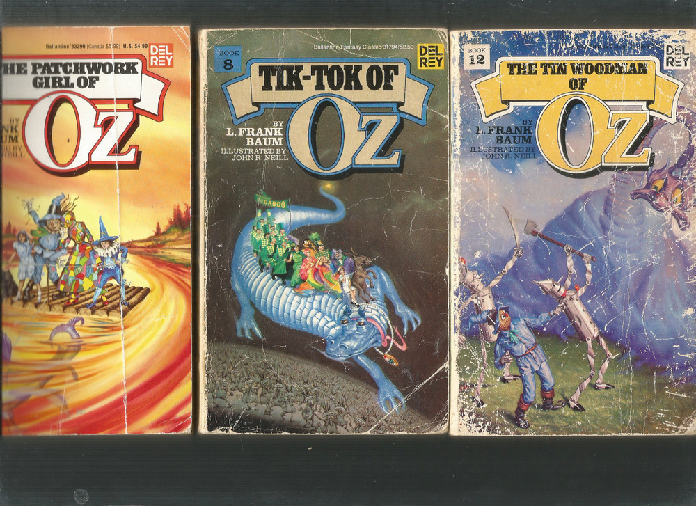 L.FRANK BAUM (3 PB) #7-8-12 (PATCHWORK GIRL OF OZ +TIK-TOK OF OZ+TIN WOODMAN OZ