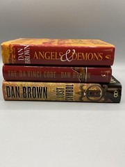 LOT OF 3 BOOKS BY DAN BROWN 1ST 3 BOOKS OF THE ROBERT LANGDON SERIES HB/DJ