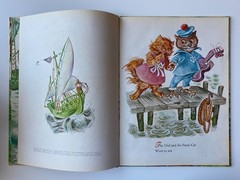 OWL PUSSY-CAT~Big Golden Bk 1964~EDWARD LEAR~Masha~9.5″x12.75″~