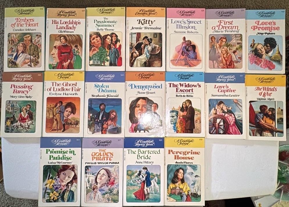 Vintage Lot of 18 Candlelight Romance Paperback (1970s-80s) Novels