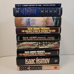 Lot of Isaac Asimov Books Classic Science Fiction H.G. Wells Stephen Hawking