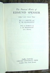 Poetical Wroks Of Edmund Spenser ~1950 Vintage HC~ Oxford Tudor England Classic