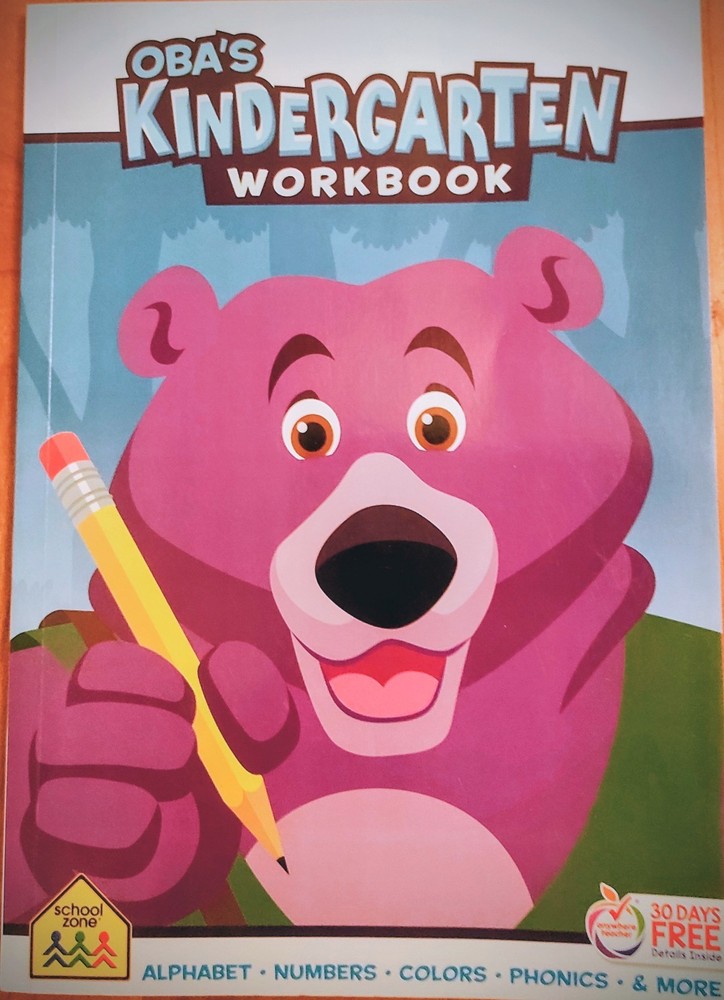 Oba’s Kindergarten Workbook | Great Condition, Writing on First 5 Pages