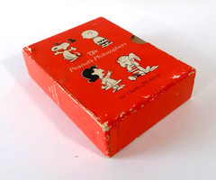 Vtg 1960s The Peanuts Philosophers Mini Book Box Set Complete 4 Snoopy Schulz
