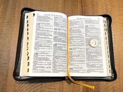 French Bible, La Sainte Bible – Segond 1910 Black Im Leather Zipper Red Letter