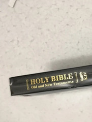 Holy Bible KJV sealed in wrapper Old and New Testament White black Cover CHOICE
