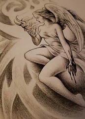 BLACK & GREY TATTOO FLASH BOOK BODY ART SKETCH