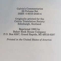 Calvin’s Commentaries Volume XVI Harmony of Matthew Mark Luke Baker Book House