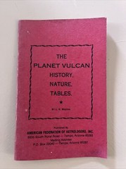 The Planet Vulcan History Nature Tables L.H. Weston Astrology Occult Pamphlet