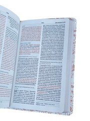 Biblia Reina-Valera 1960 Mis Quince, Rosa y Blanco Símil Piel