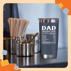 20 Oz Insulated Stainless Steel Dad Tumbler – Navy, Gift for Fathers