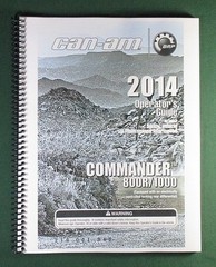 2014 Can-Am Commander 800R Owner’s Manual: 164 Pages & Protective Covers