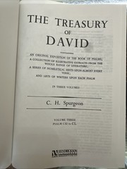 The Treasury Of David 3 Volume Set Hardcover By Charles H. Spurgeon Psalms 1-150