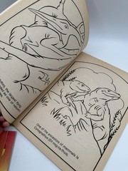 Vintage Lot of 5 DINOSAUR Coloring Books Most Unused But One Has Marks