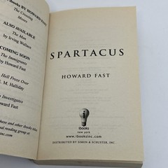 SPARTACUS By Howard Fast Paperback First Print Pocketbook