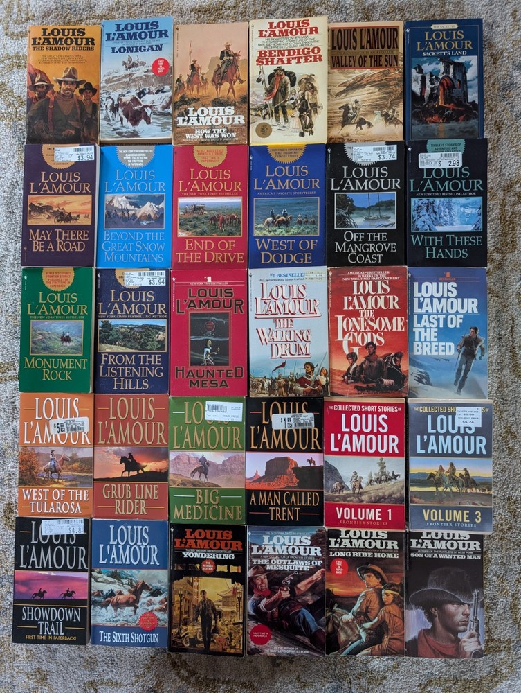 Lot of 30 Louis L’Amour Paperback western Books Novels 1980’s-Early 2010’s