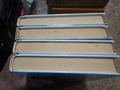 4 BOOK LOT Great Illustrated Classics hardcovers Oz Huckleberry Finn Treasure