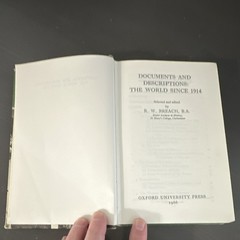 Oxford Univ Press Documents & Descriptions: World Since 1914 HC 1966 Ex-Lib