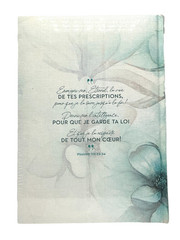 French Journal Bible, Segond 21, Blue Flower Cover & Pages, Padded Hardcover