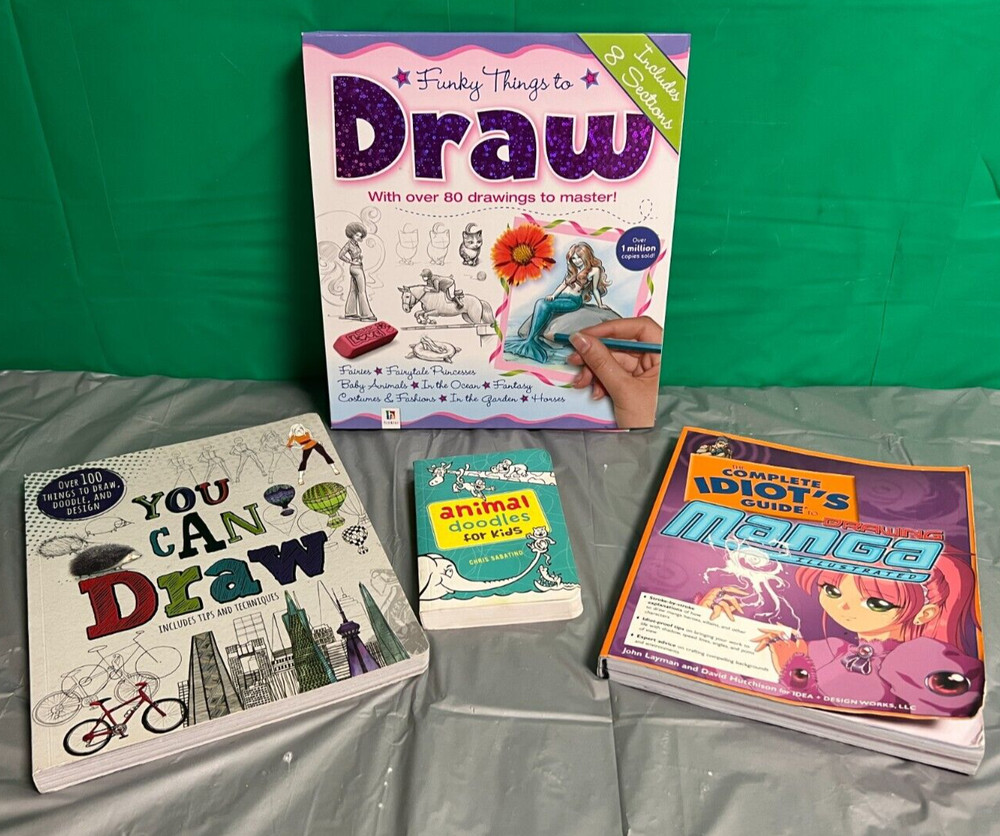 drawing & doodle books- Manga, Fairies, Animals, Fashion, Fantasy, Horses