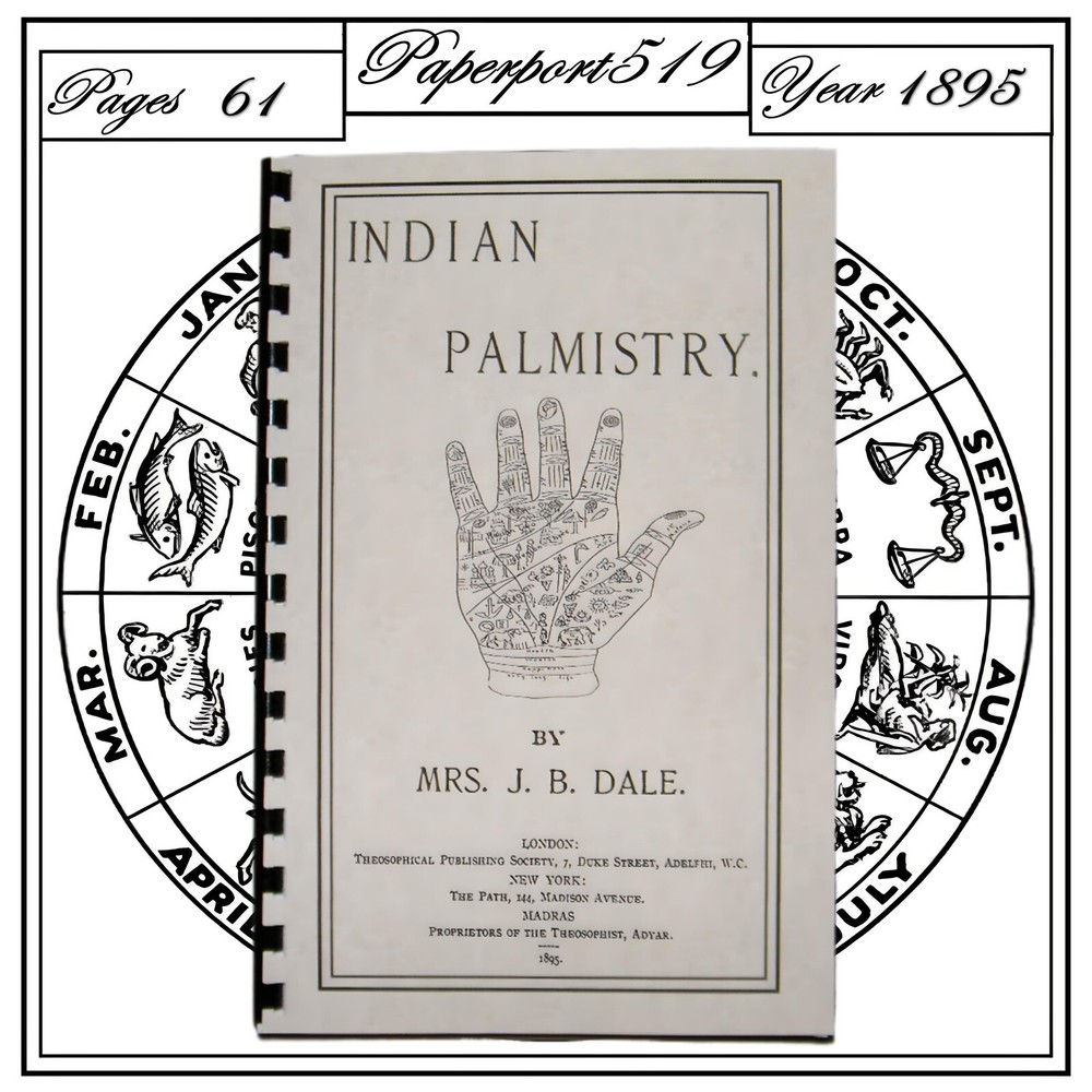 1895 Indian palmistry 61 Pages