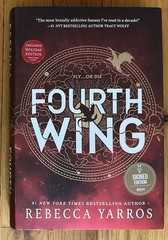 SIGNED Rebecca Yarros Fourth Wing Holiday Edition 1st Ed SIGNED Sprayed Edge NEW