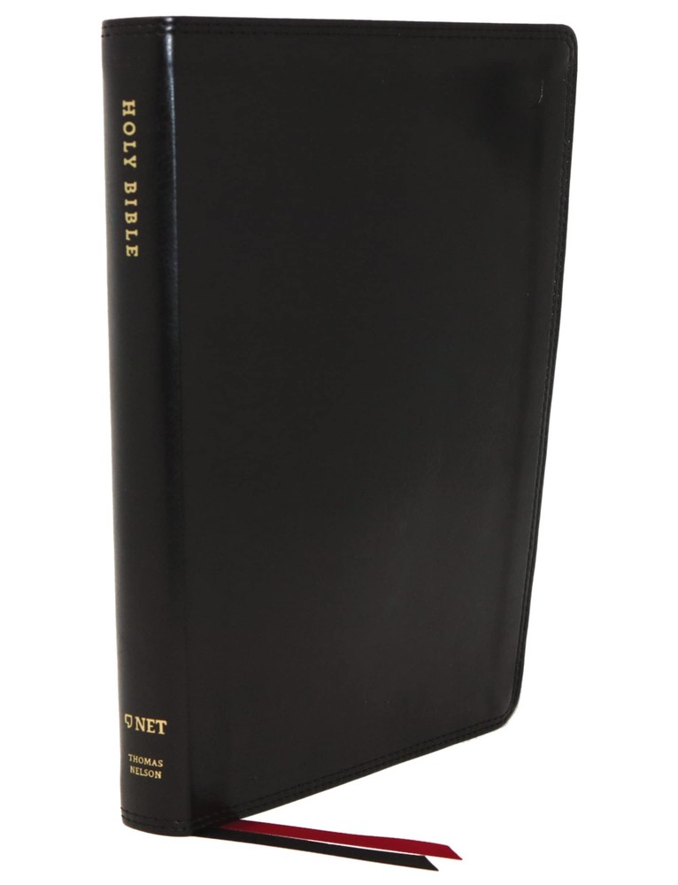 NET Bible, Thinline, Leathersoft, Black, Thumb Indexed, Comfort Print: Holy