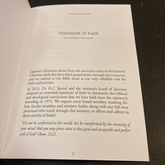 Ligonier Ministries Statement of Faith Book Pamphlet Extended RC Sproul PA