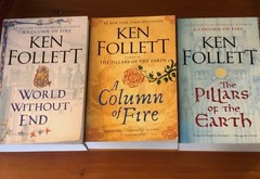 Ken Follet book collection Pillars of the Earth,World Without End,Column of Fire