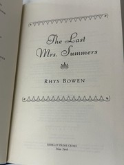 The Last Mrs Summers Rhys Bowen Hardcover Book Royal Spyness Mystery