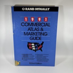 Oversized 1991 Rand McNally Commercial Atlas and Marketing Guide 122nd Edition