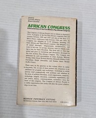 AFRICAN CONGRESS Book A Documentary First Modern Pan-African Congress 1972