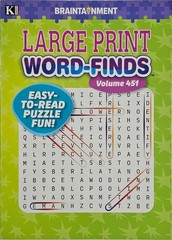 6 New Large Print Word-Finds Puzzle Books Kappa Games Vol #443-452 ~ Search,Hunt