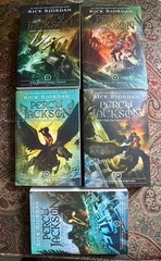 NEW Percy Jackson and the Olympians 5 Book Paperback Boxed Set (w/poster)