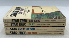 Star Trek TOS Ballantine Books, Alan Dean Foster, 1970s Log Books: 2, 3, 6, 8