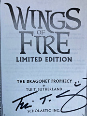 SIGNED The Dragonet Prophecy (Wings of Fire 1) Tui T. Sutherland LIMITED EDITION