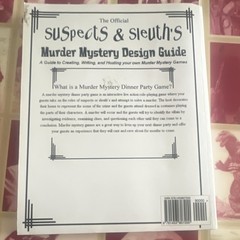 Suspects & Sleuths Murder Mystery Design Guide Dinner Party Games PB 2010