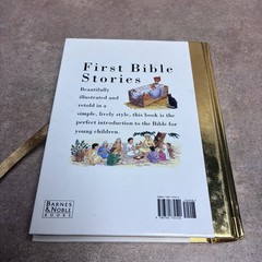 “First Bible Stories” Hardcover Children’s Book W/383 Gold Edge Pages